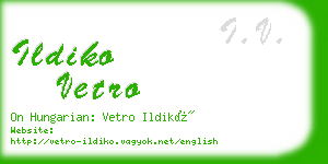 ildiko vetro business card